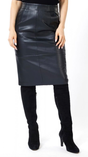 PU knee Length Skirt
