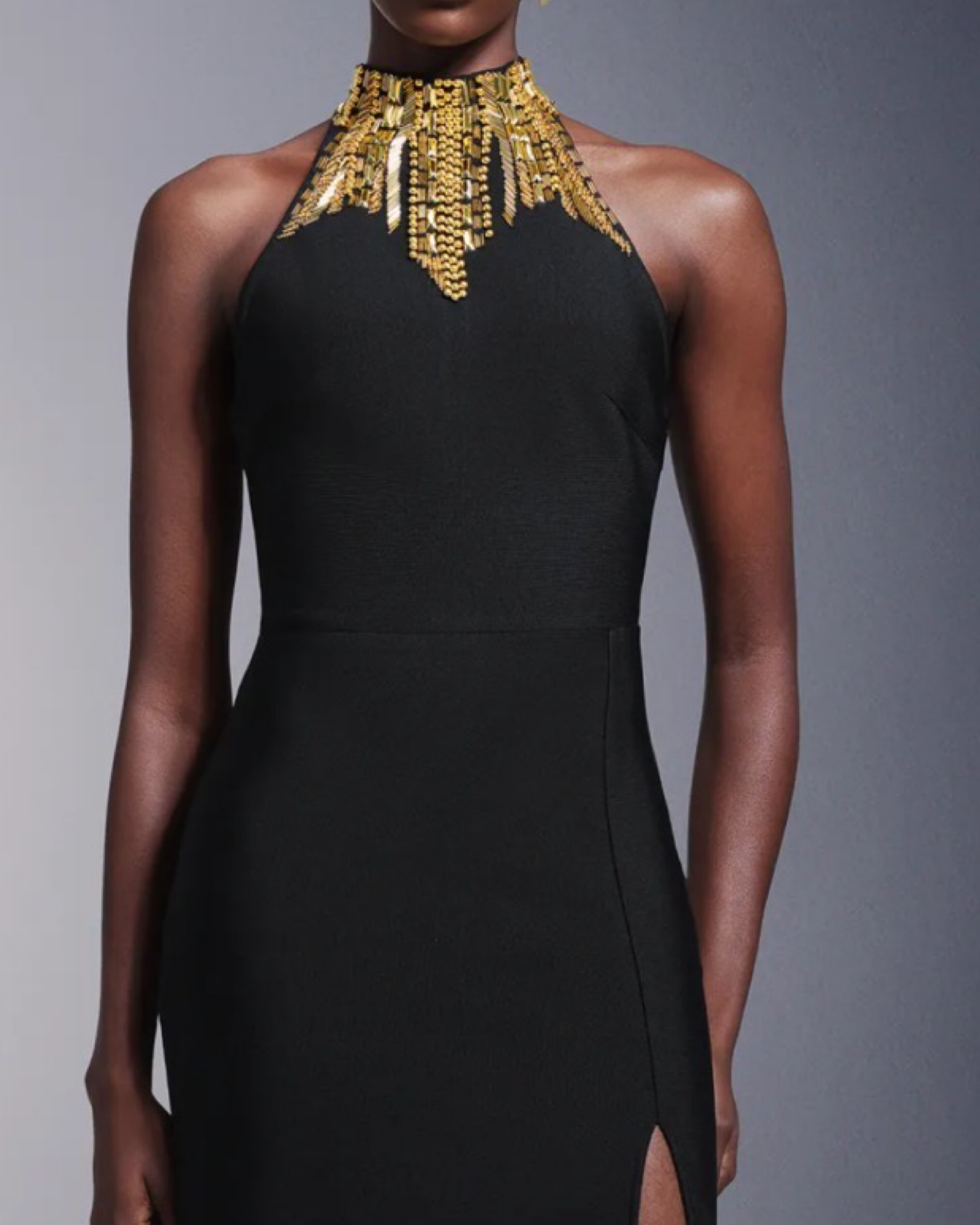 High Slite backless dress