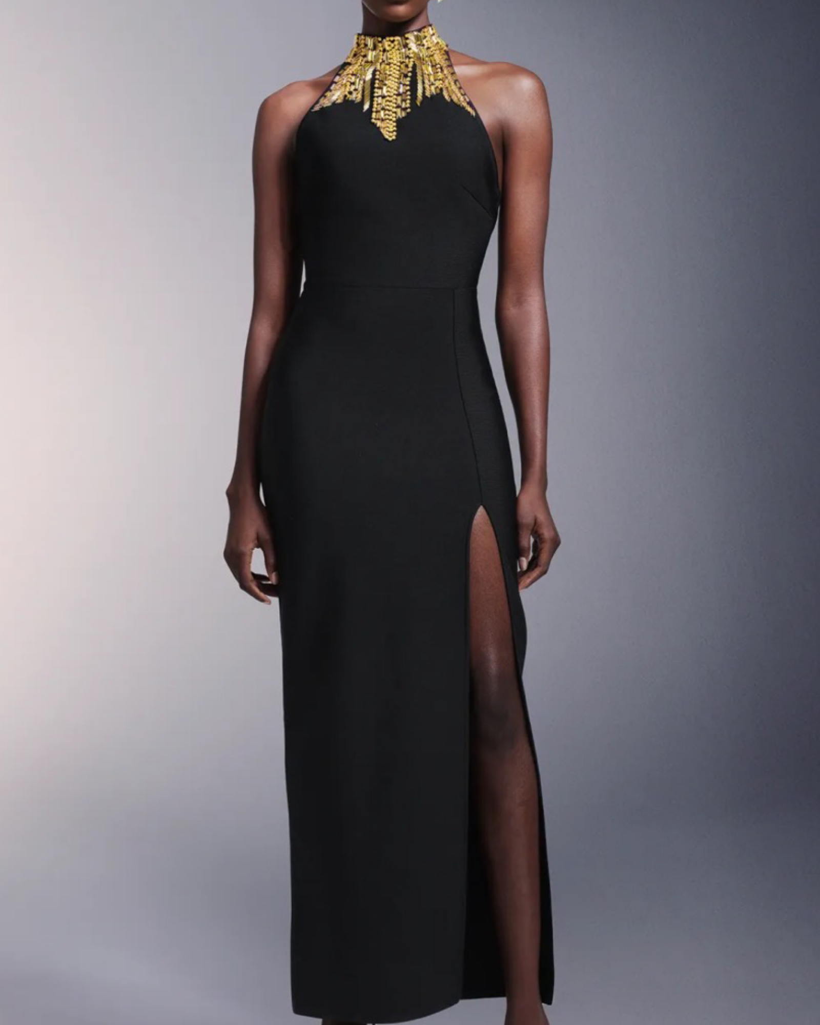 High Slite backless dress