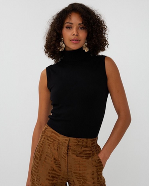 SWEATER SLV/LSS COL BASIC KNIT Top