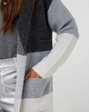 CARDIGAN LONG BLOCKS by Esqualo