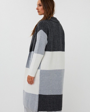 CARDIGAN LONG BLOCKS by Esqualo