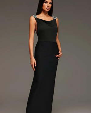 Sleeveless long elegant dress