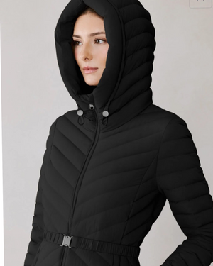 ESTELLE Stretch Down Belted Coat