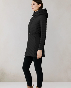 ESTELLE Stretch Down Belted Coat