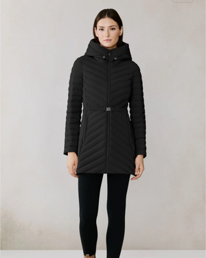 ESTELLE Stretch Down Belted Coat