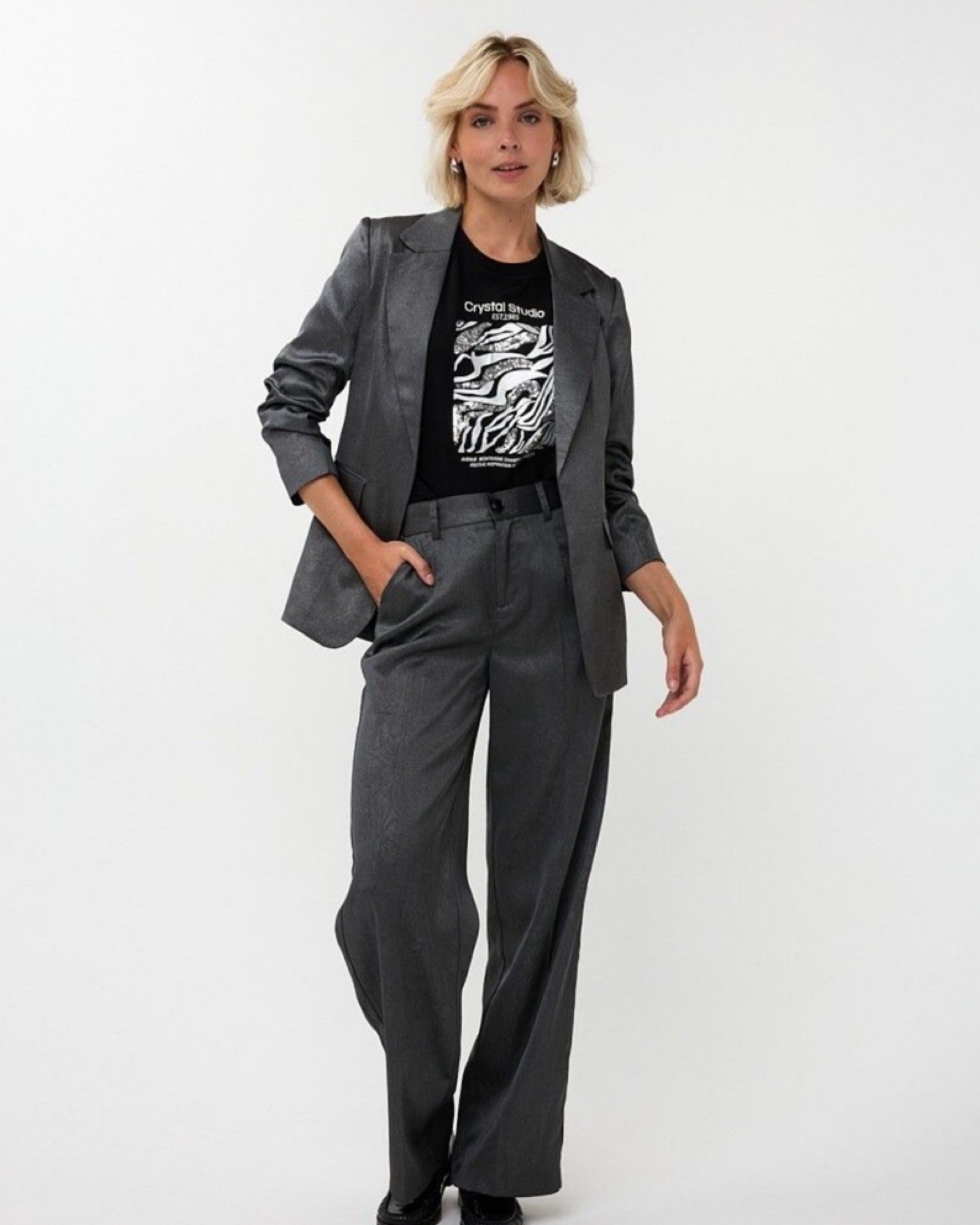 BLAZER SHIMMER CRINKLE BY ESQUALO