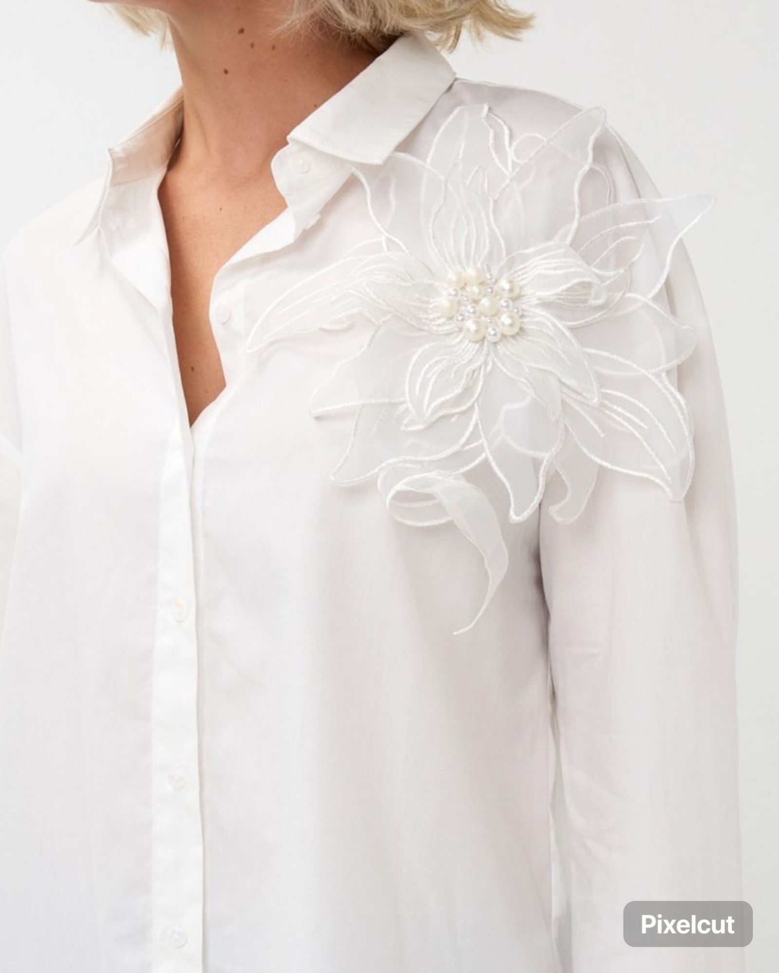 BLOUSE BIG FLOWER PATCH by esqualo