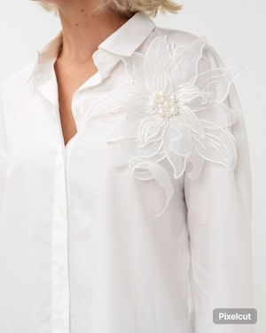 BLOUSE BIG FLOWER PATCH by esqualo