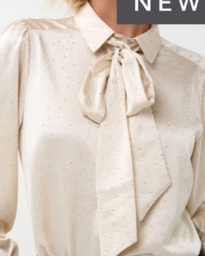 BLOUSE BOW RHINESTONES BY ESQUALO