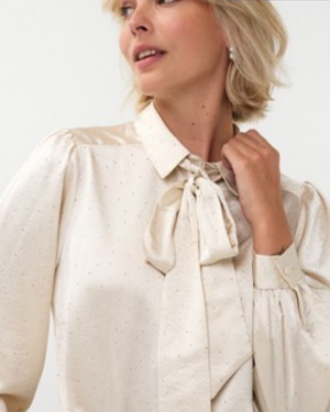BLOUSE BOW RHINESTONES BY ESQUALO