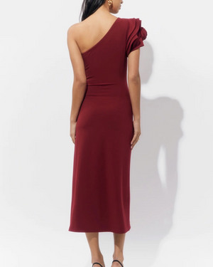 ADELYN RAE
DION ONE SHOULDER FLORAL APPLIQUE MAXI DRESS