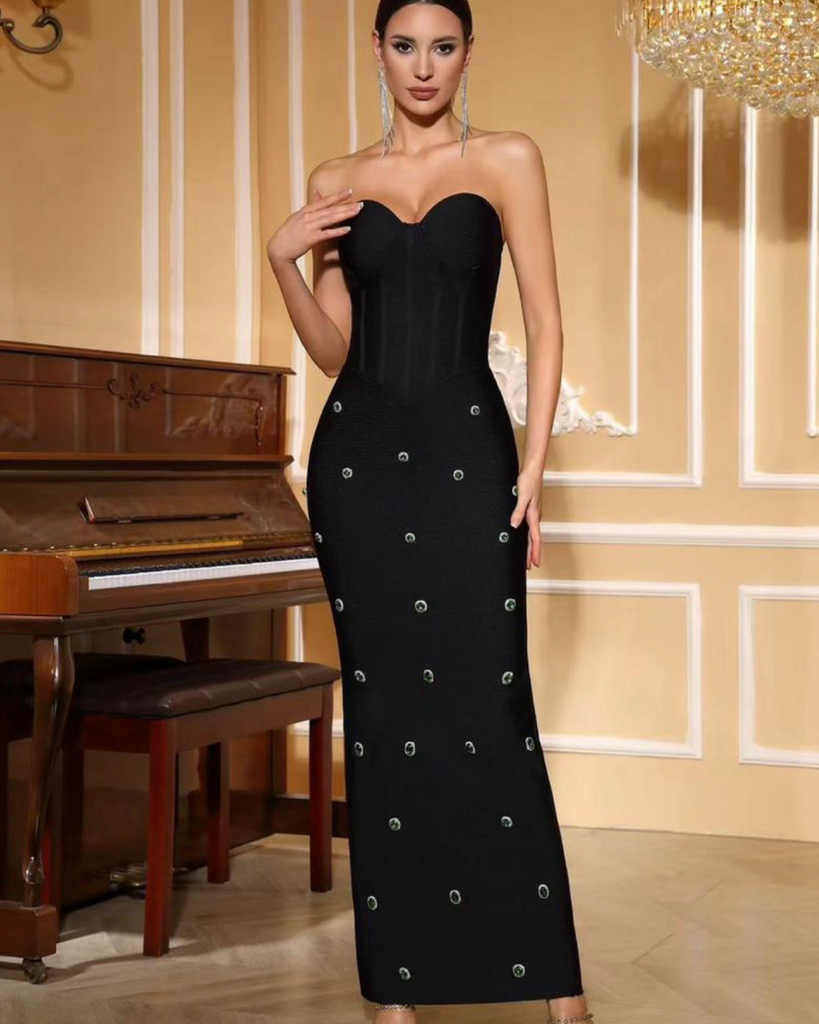 Longe Strapless Evening Dress By Obscur
