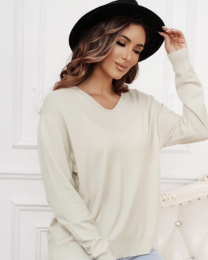 Soft V-neck sweater