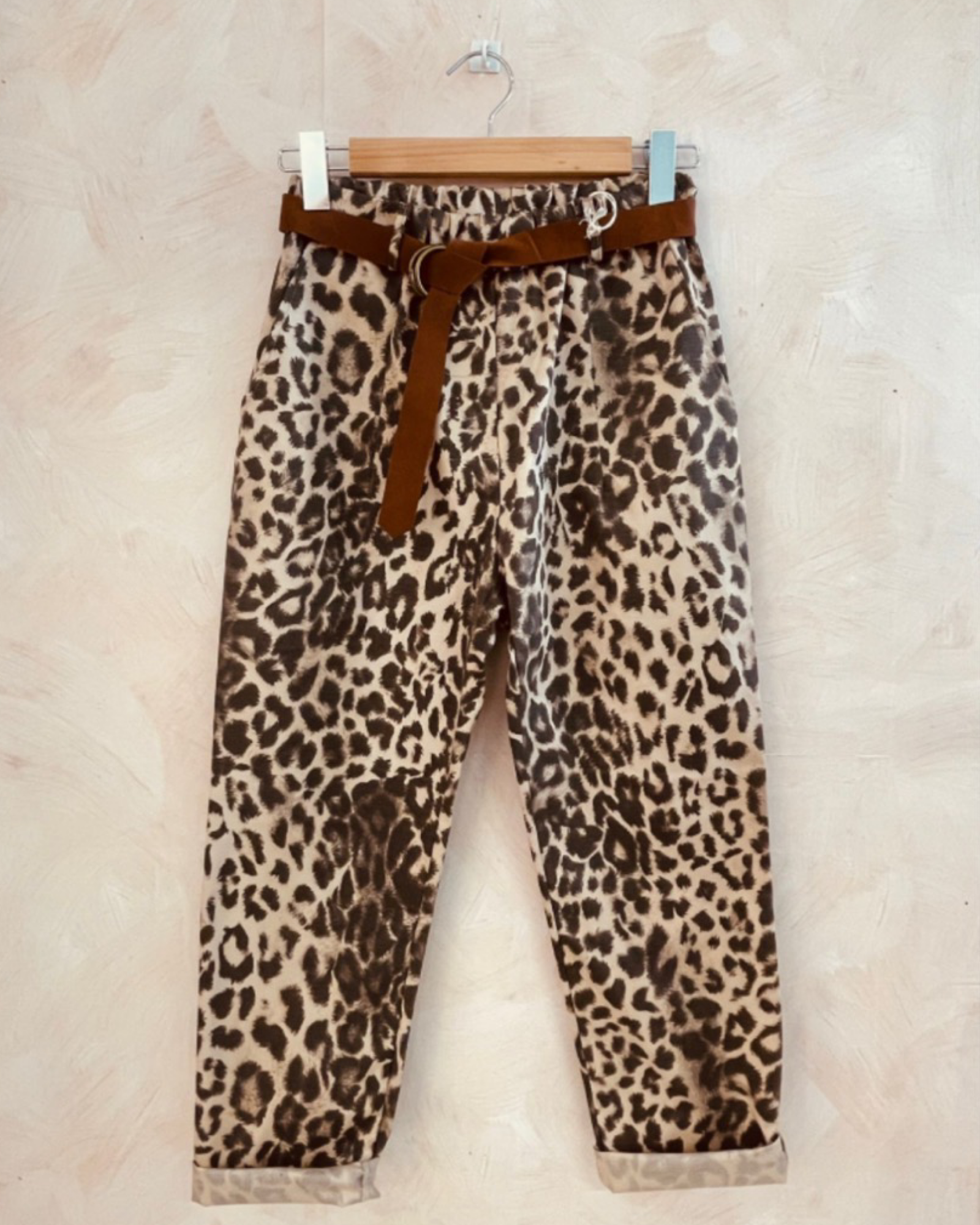 Leopard cotton pants