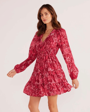 Long sleeve mini dress by MINK PINK .