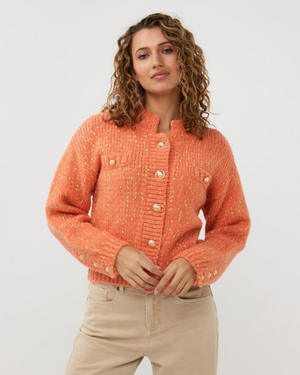 Lurex cardigan with gold buttons by Esqualo