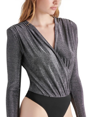 Metallic Bodysuit top by Steve Madden