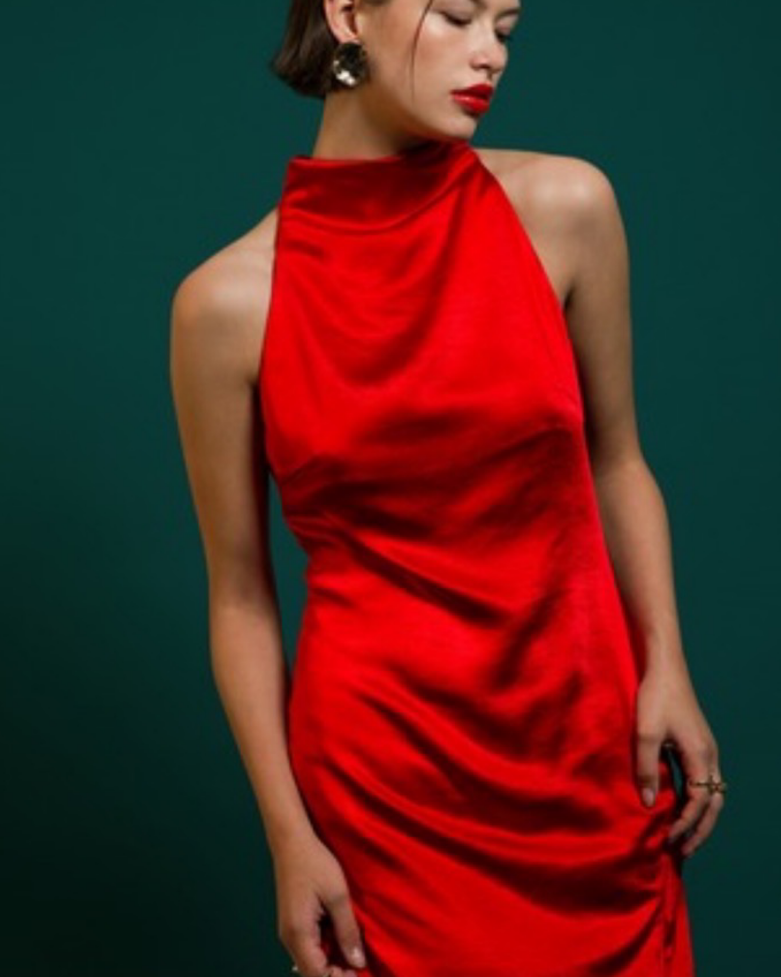 Longe sleeveless red dress by Adlyn rae