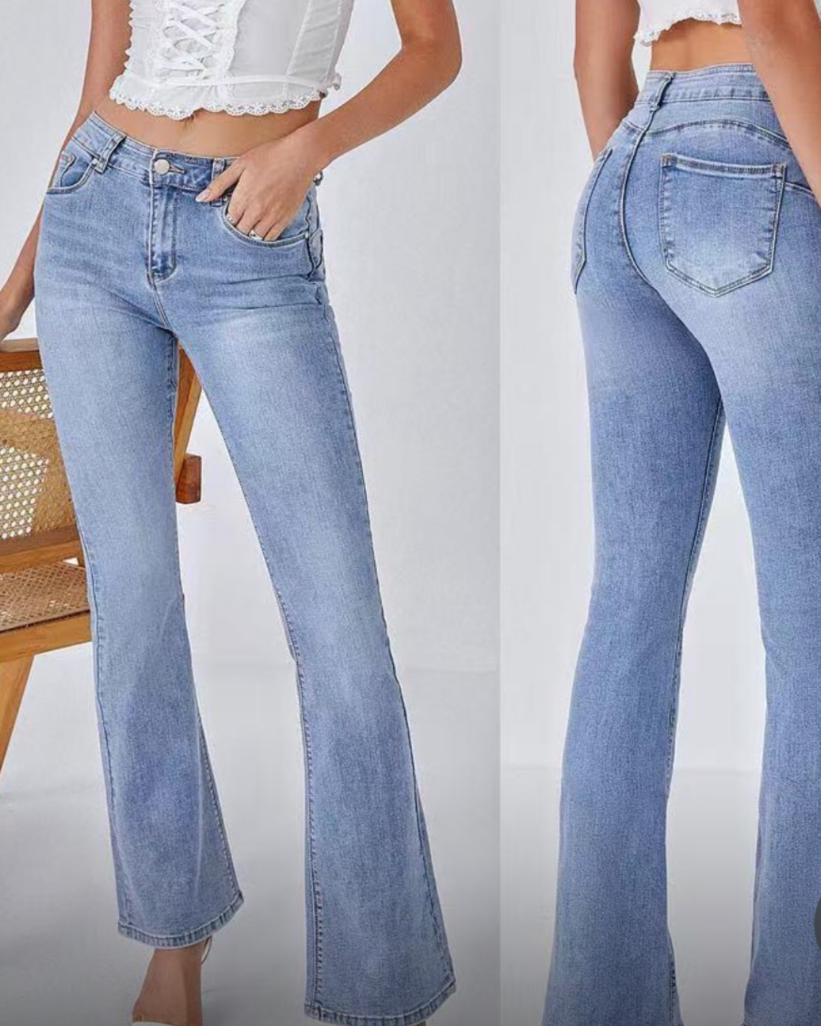 Flare summer jeans