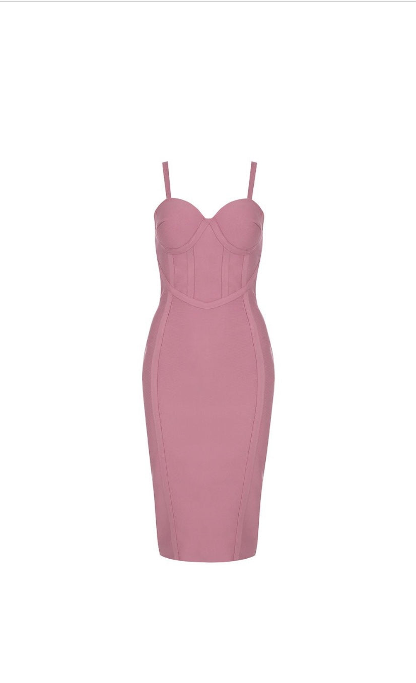 Pink Elegant Bodycon dress - Obscur international
