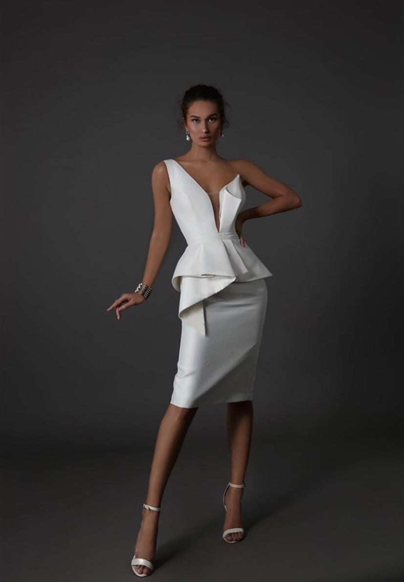 One shoulder elegant dress by obscur - Obscur international